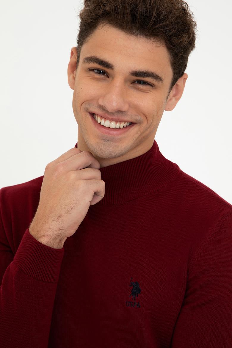 Erkek Bordo Basic Kazak - 50237006015