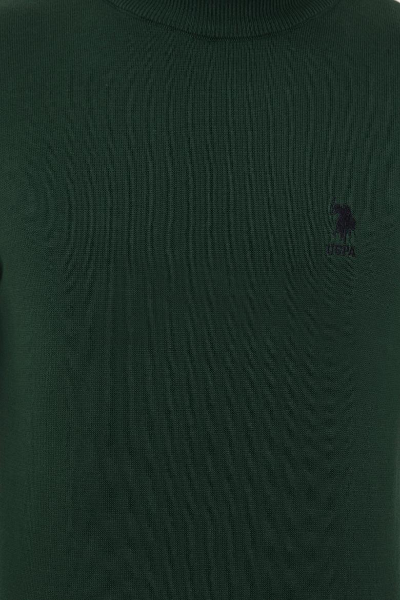 Erkek Yeşil Basic Kazak - 50237006061