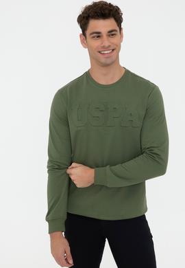 Erkek Haki Basic Sweatshirt - 50237233089