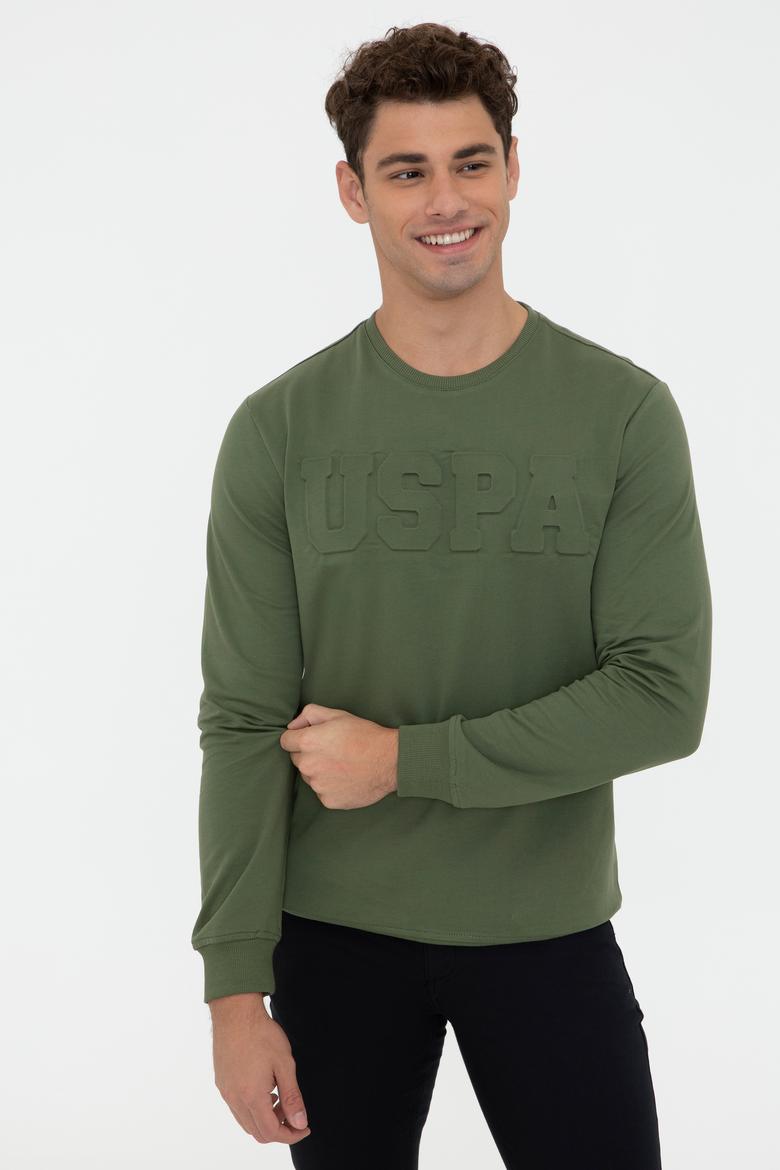 Erkek Haki Basic Sweatshirt - 50237233089