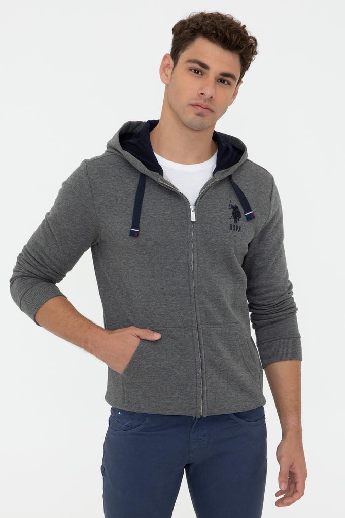 Erkek Antrasit Melanj Örme Hırka