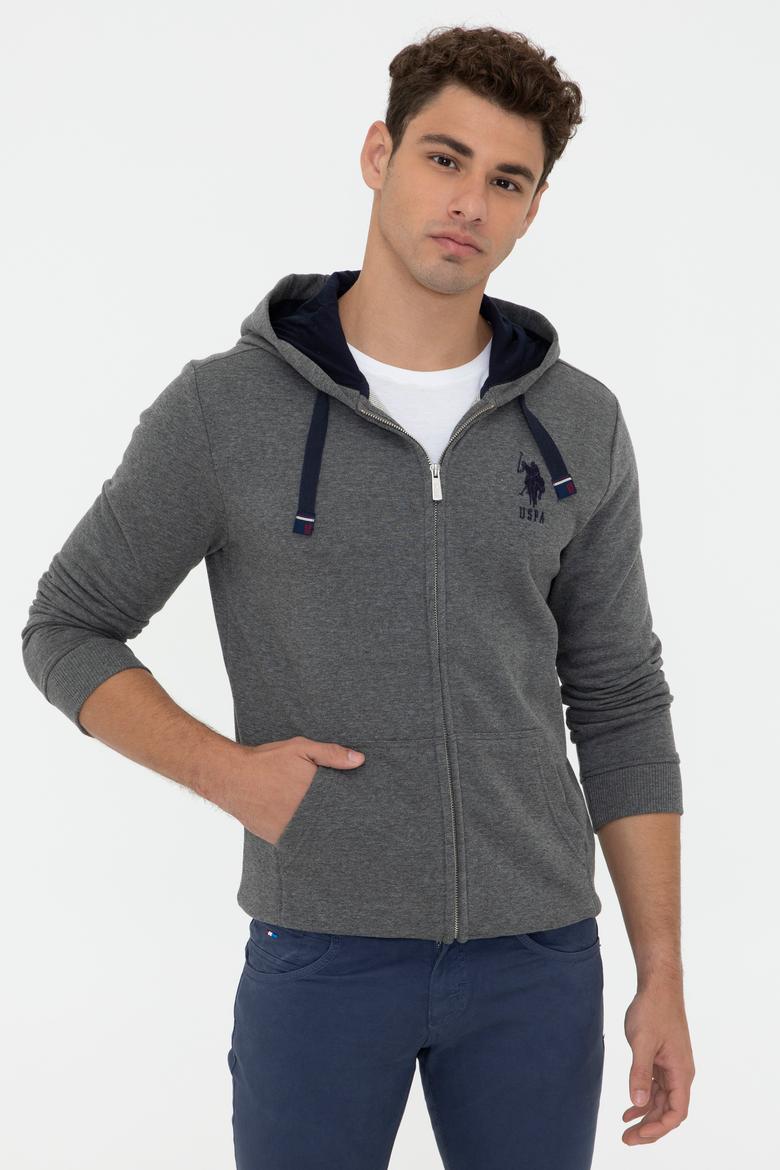 Erkek Antrasit Melanj Örme Hırka