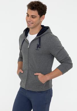 Erkek Antrasit Melanj Örme Hırka - 50237896031