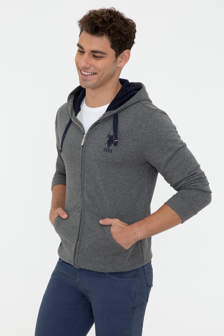 Erkek Antrasit Melanj Örme Hırka - 50237896031