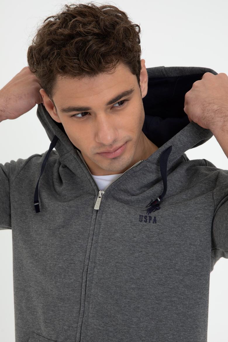 Erkek Antrasit Melanj Örme Hırka - 50237896031