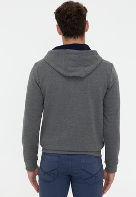 Erkek Antrasit Melanj Örme Hırka - 50237896031