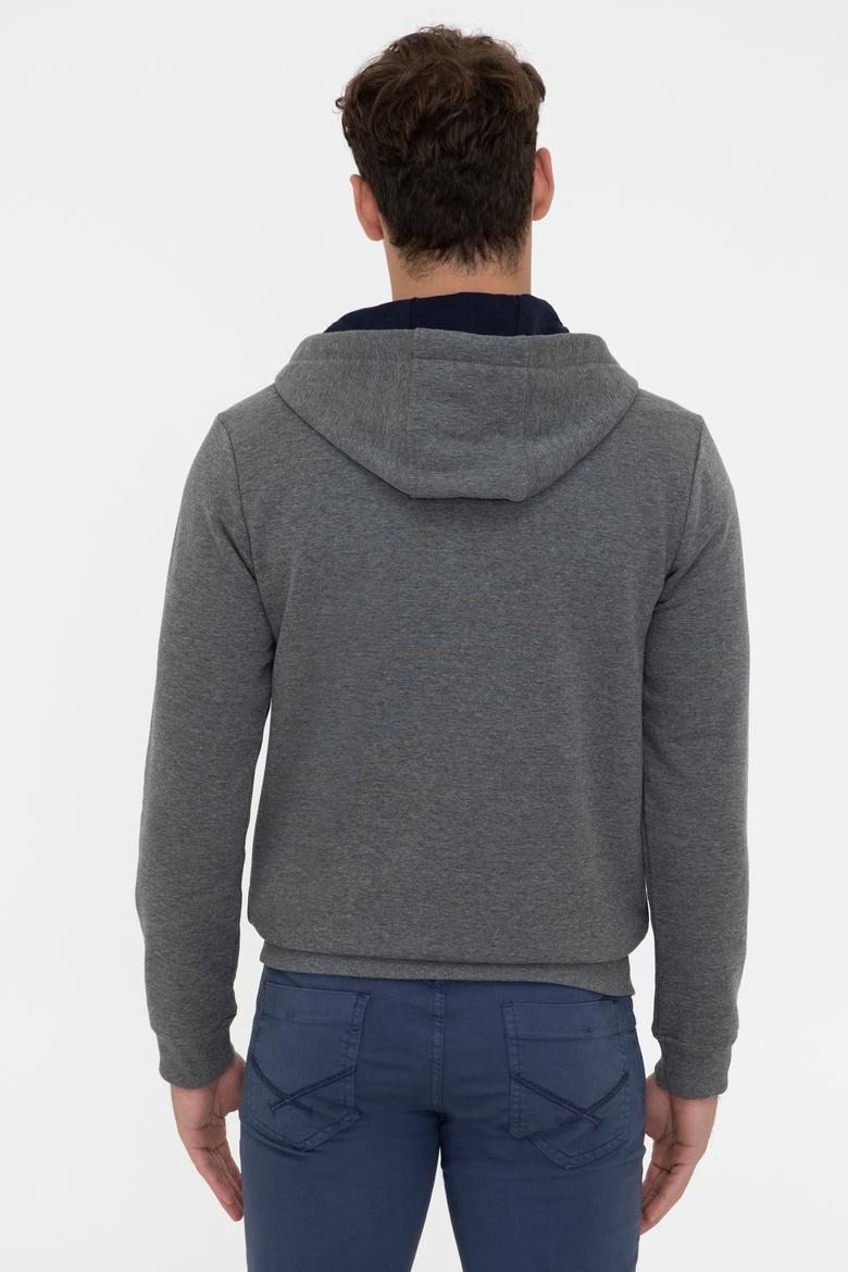 Erkek Antrasit Melanj Örme Hırka - 50237896031