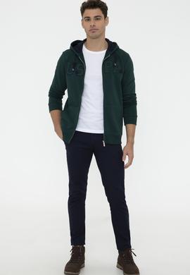 Erkek Koyu Yeşil Sweatshirt - 50237915058