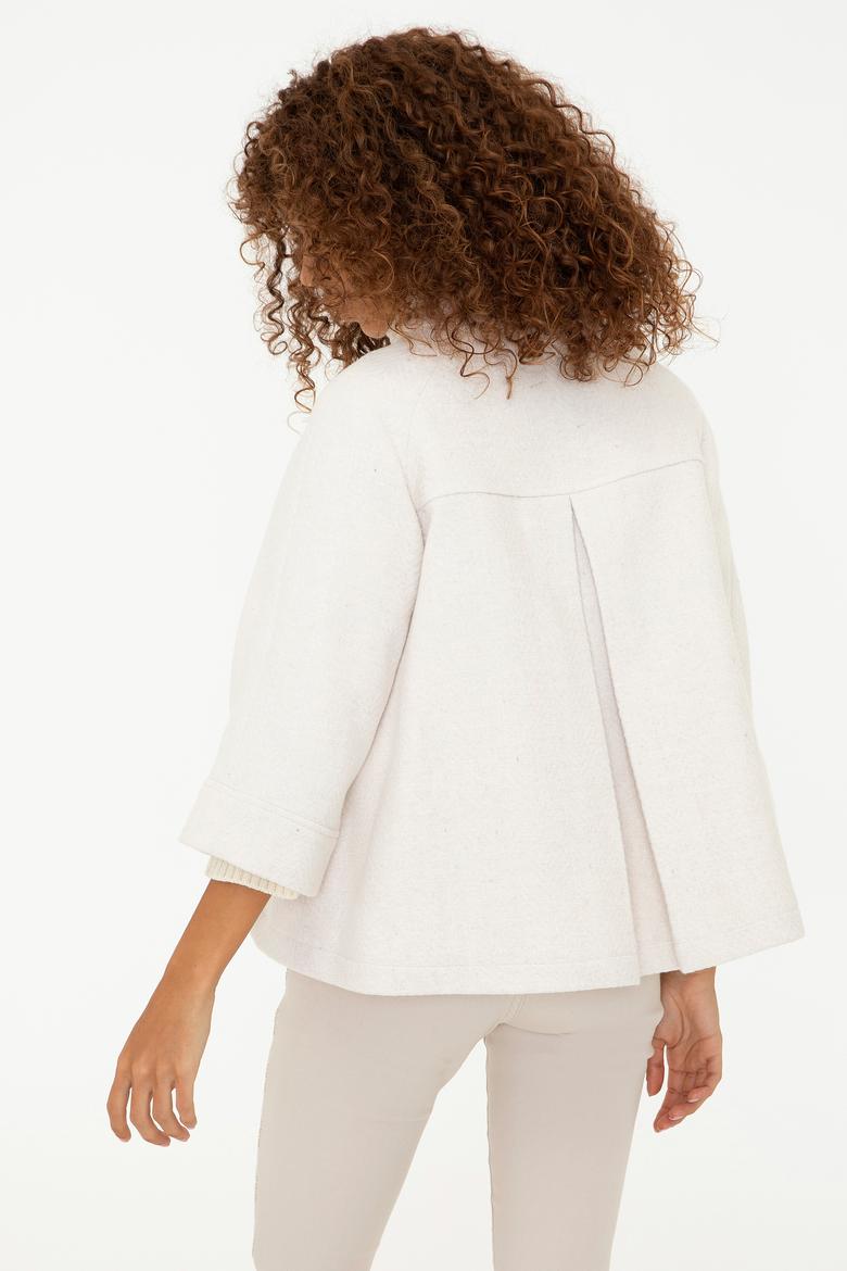 Kadın Kahverengi Kaban Kaşe - 50238174003