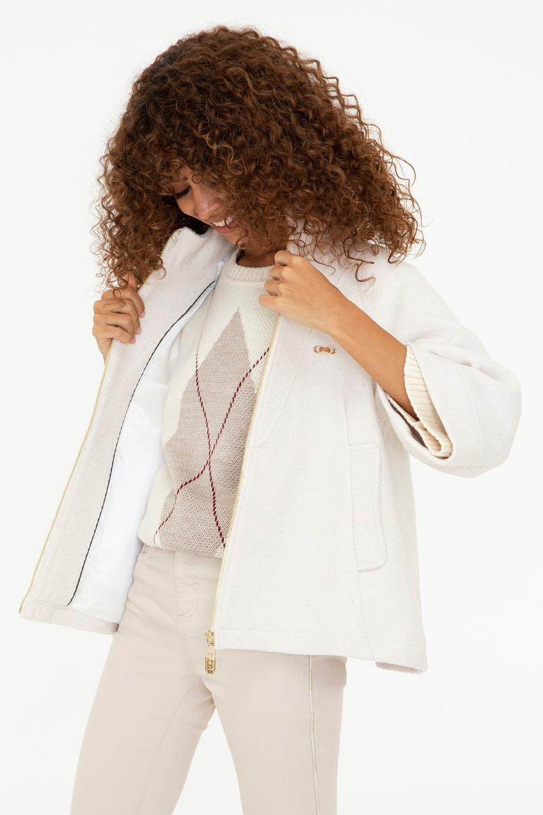 Kadın Kahverengi Kaban Kaşe - 50238174003