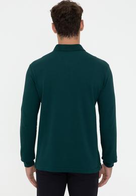 Erkek Koyu Yeşil Basic Sweatshirt - 50238250145