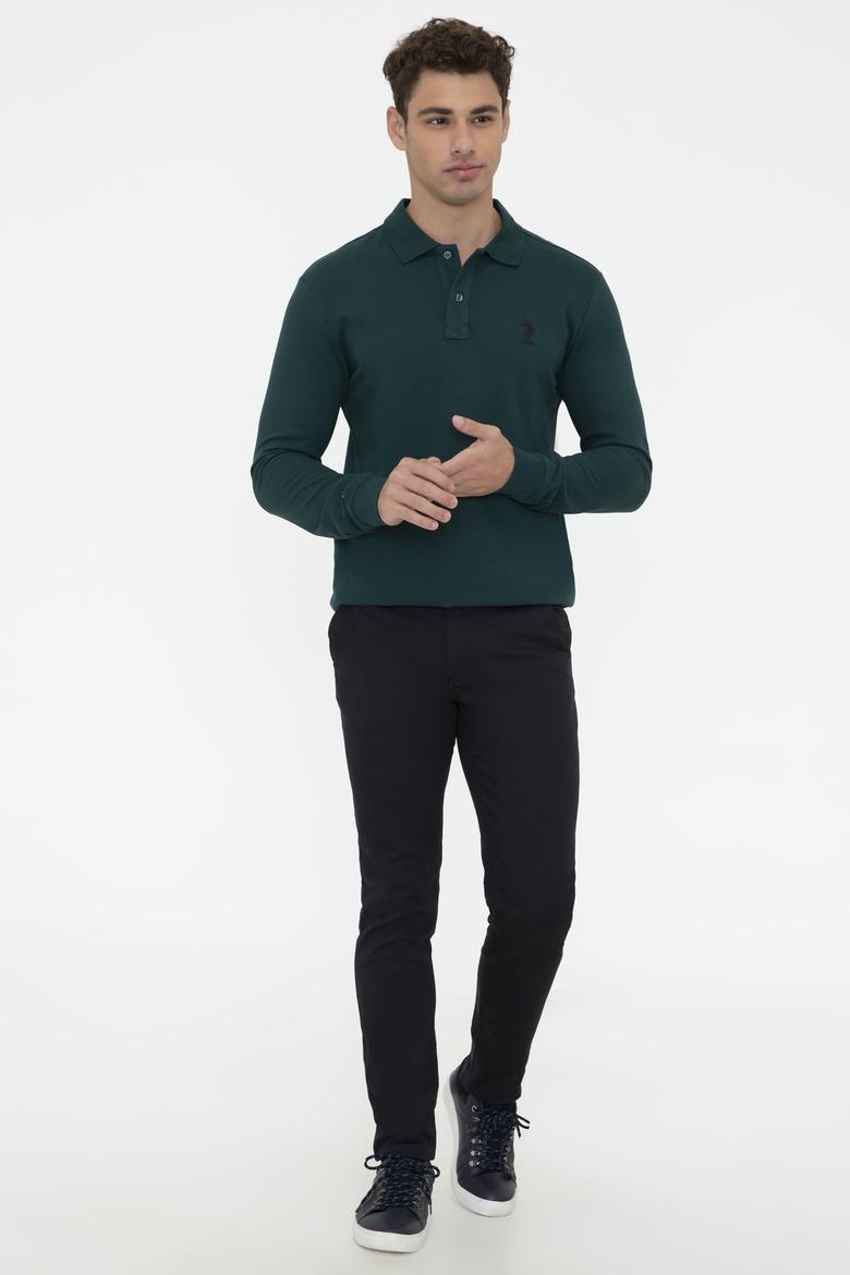Erkek Koyu Yeşil Basic Sweatshirt - 50238250145