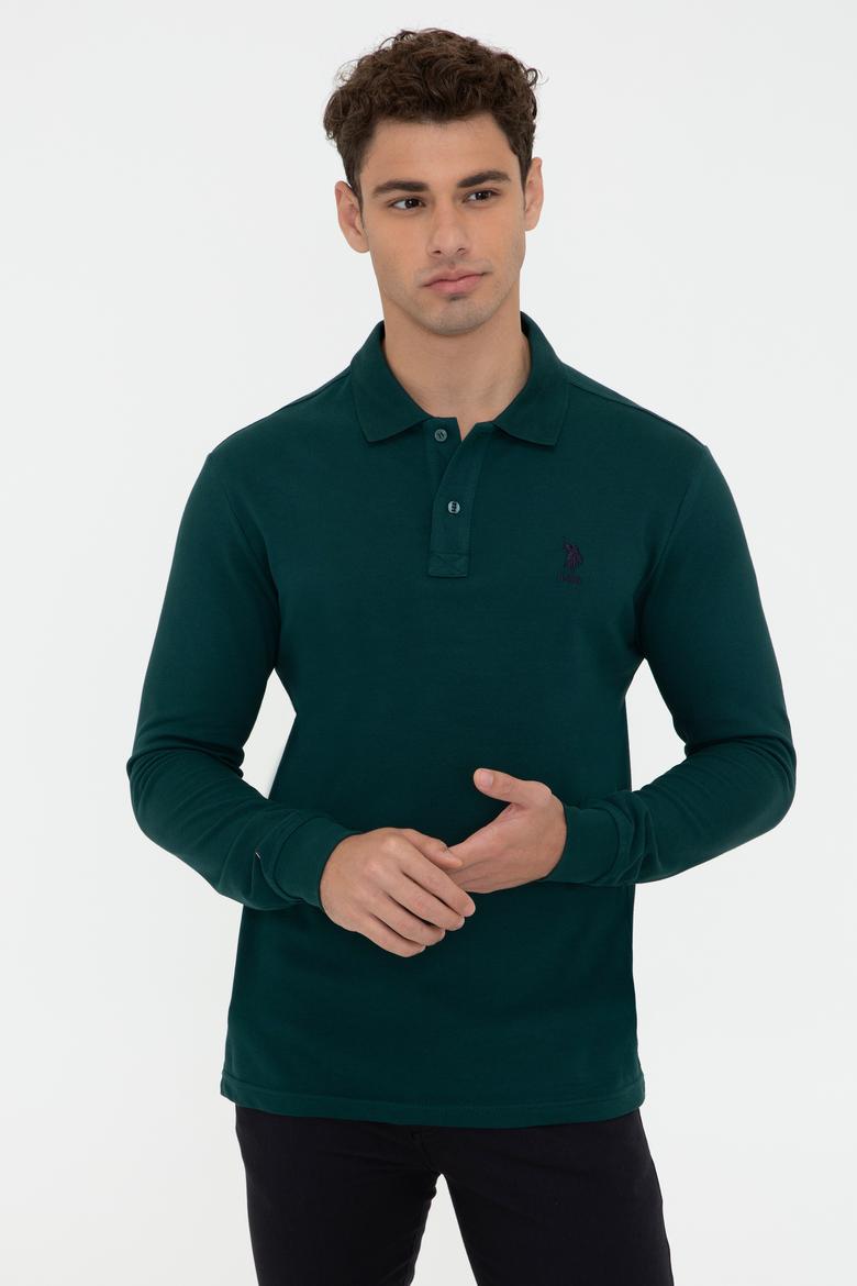 Erkek Koyu Yeşil Basic Sweatshirt