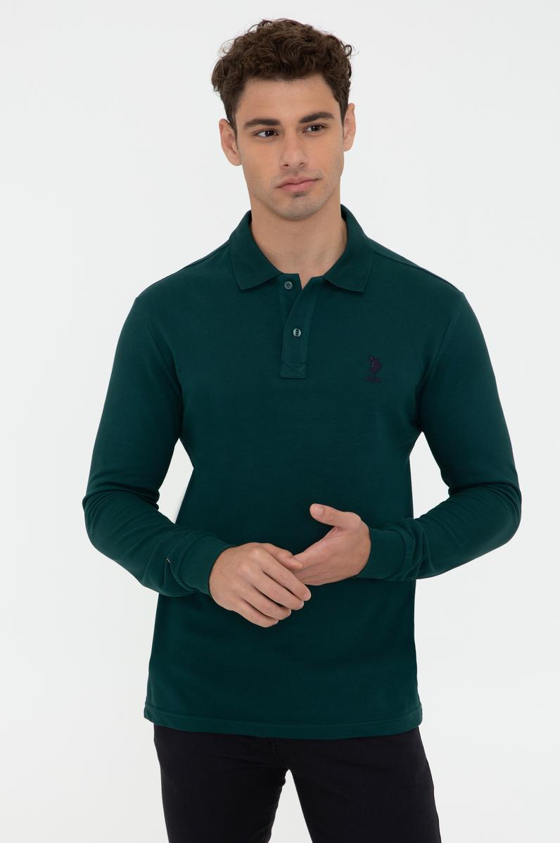 Erkek Koyu Yeşil Basic Sweatshirt