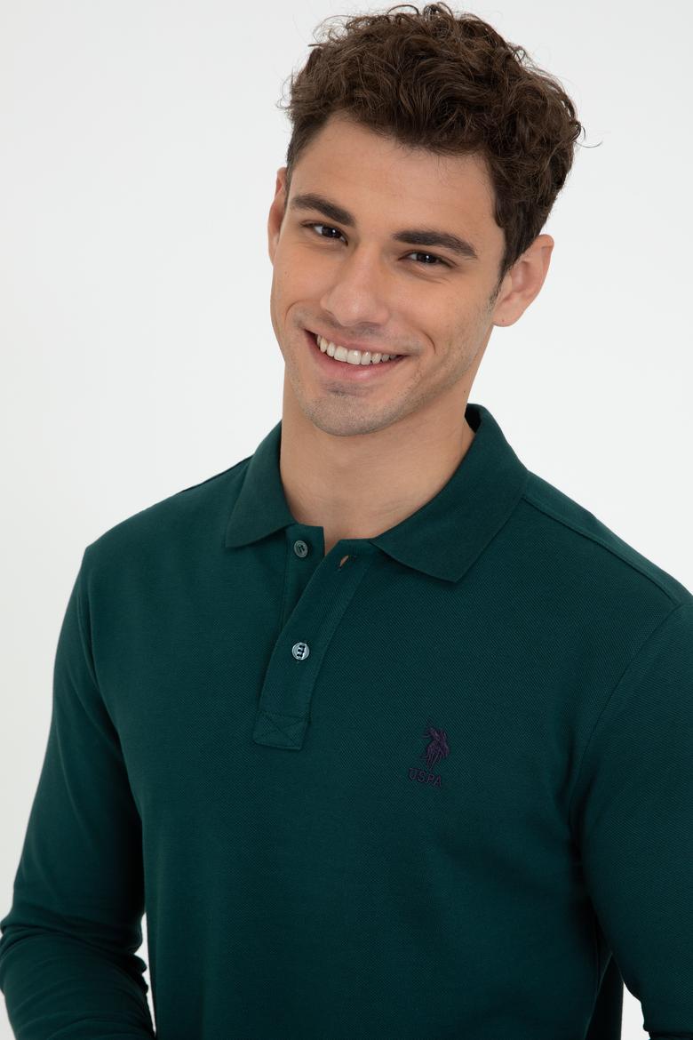 Erkek Koyu Yeşil Basic Sweatshirt - 50238250145