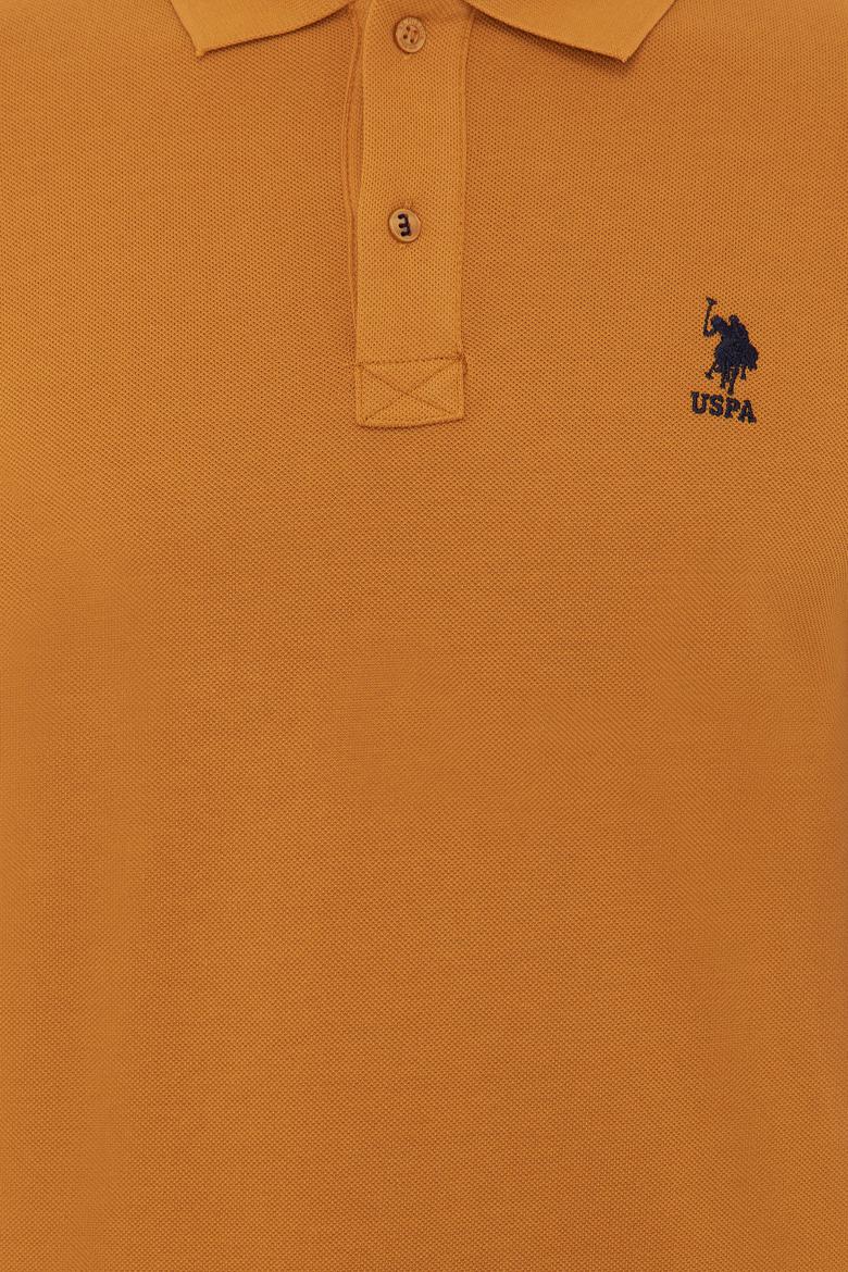 Erkek Polo Yaka Sarı Sweatshirt Basic - 50238250176