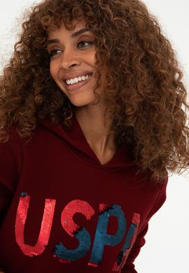 Kadın Bordo Basic Sweatshirt - 50240707006