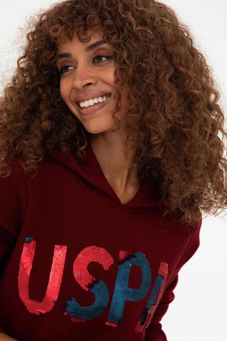 Kadın Bordo Basic Sweatshirt - 50240707006