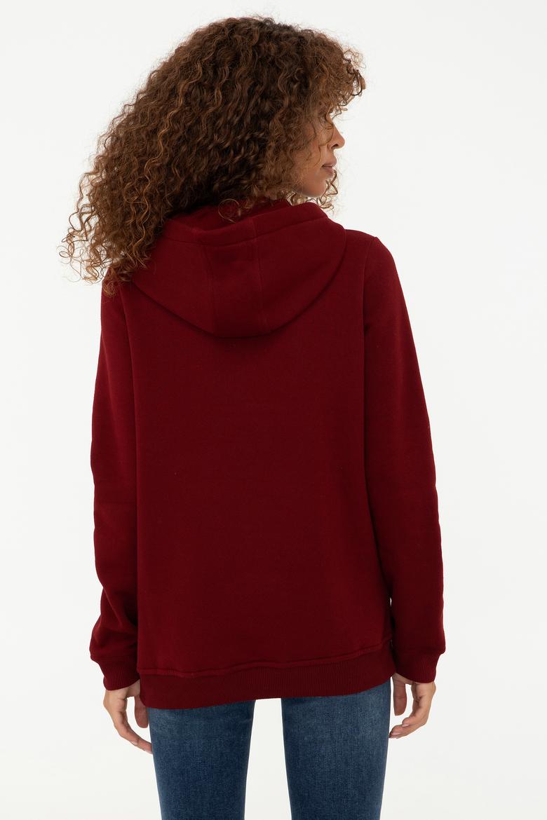 Kadın Bordo Basic Sweatshirt - 50240707006