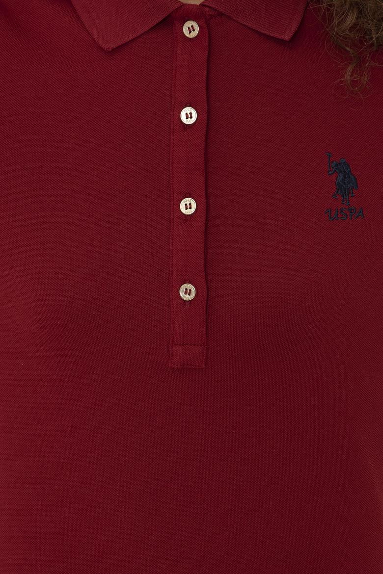Kadın Kırmızı Basic Polo Yaka Sweatshirt - 50240710038