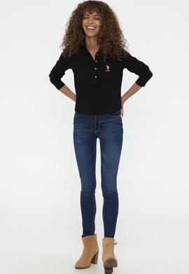 Kadın Siyah Basic Sweatshirt - 50240710070