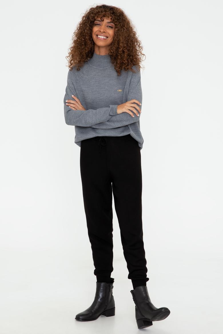 Kadın Siyah Triko Pantolon