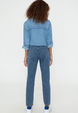 Kadın Mavi Jean Pantolon - 50241846001