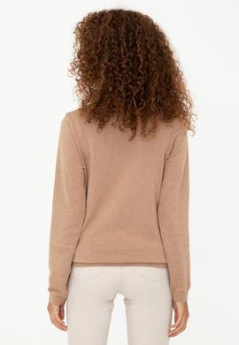 Kadın Kahverengi Triko Kazak Basic - 50243958017