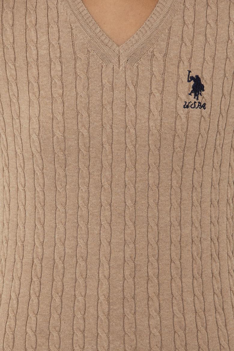 Kadın Kahverengi Triko Kazak Basic - 50243958017