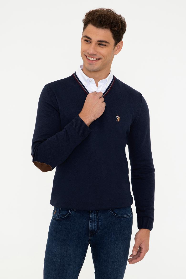 Erkek Lacivert Basic Kazak