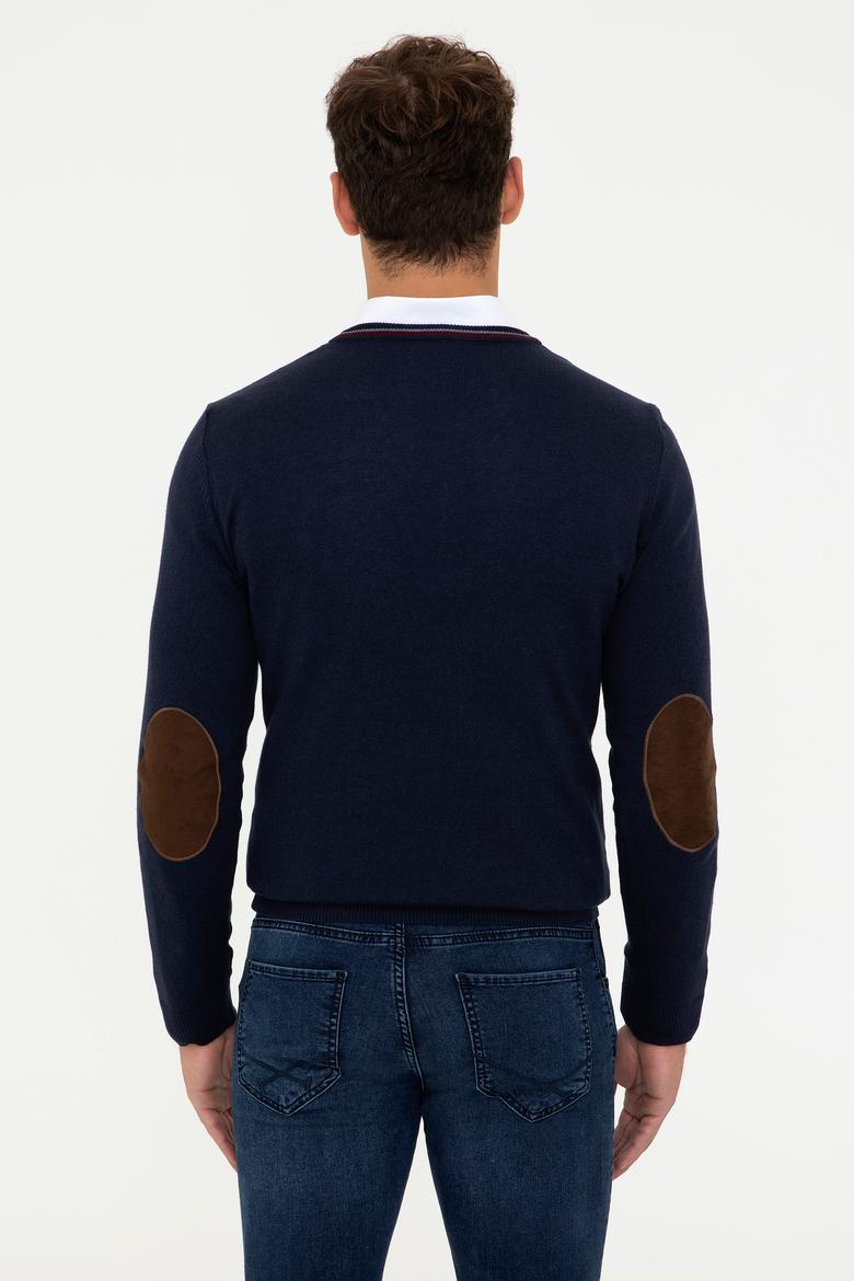 Erkek Lacivert Basic Kazak - 50248513009