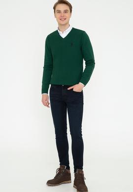 Erkek Yeşil Basic Kazak - 50236962078