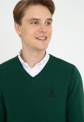 Erkek Yeşil Basic Kazak - 50236962078