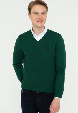 Erkek Yeşil Basic Kazak - 50236962078