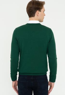 Erkek Yeşil Basic Kazak - 50236962078