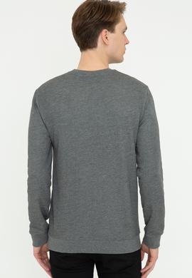 Erkek Antrasit Melanj Basic Sweatshirt - 50237233124