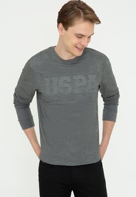 Erkek Antrasit Melanj Basic Sweatshirt - 50237233124