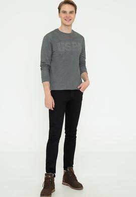 Erkek Antrasit Melanj Basic Sweatshirt - 50237233124