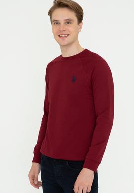 Erkek Bordo Basic Sweatshirt - 50244467049