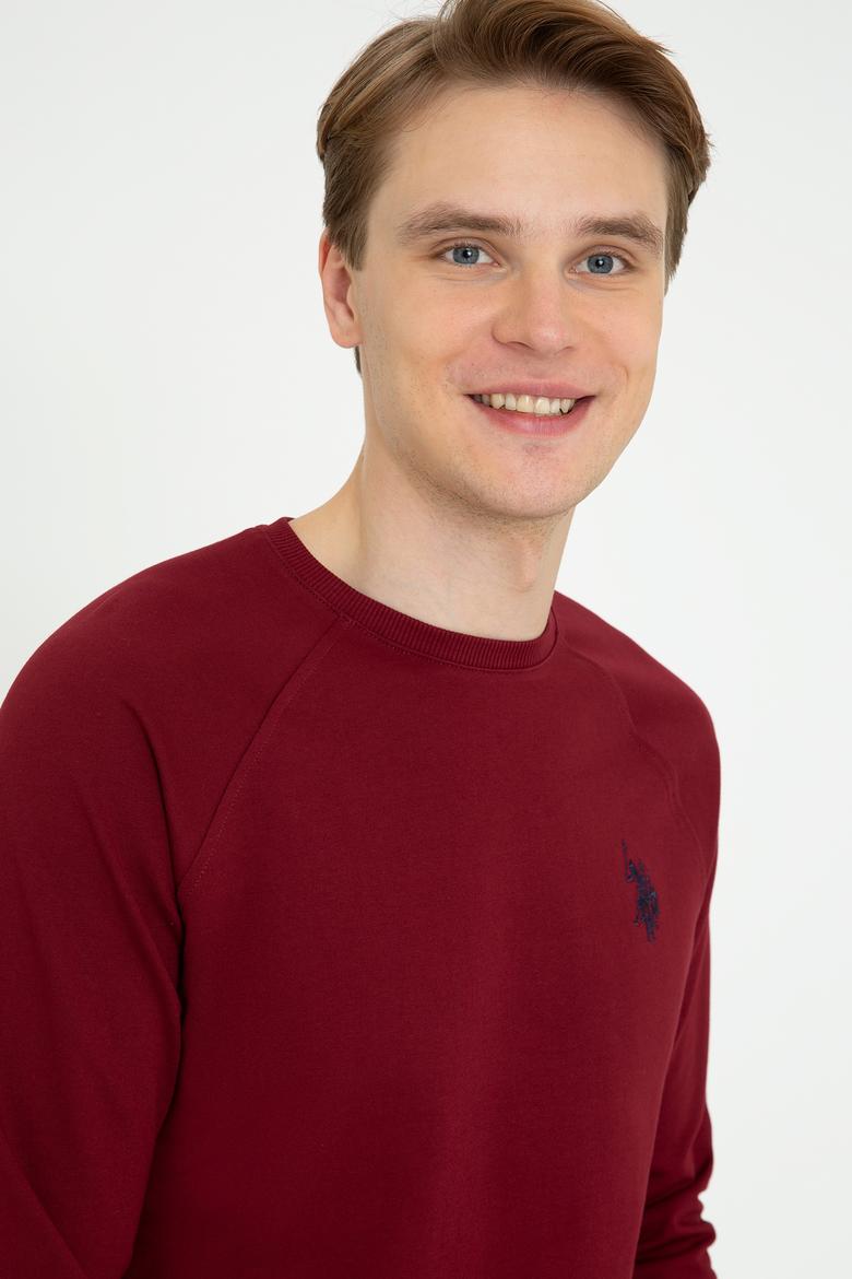 Erkek Bordo Basic Sweatshirt - 50244467049