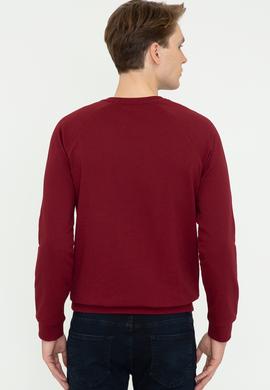 Erkek Bordo Basic Sweatshirt - 50244467049