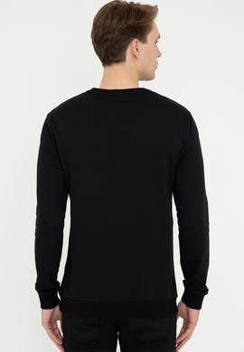 Erkek Siyah Basic Sweatshirt - 50238100037