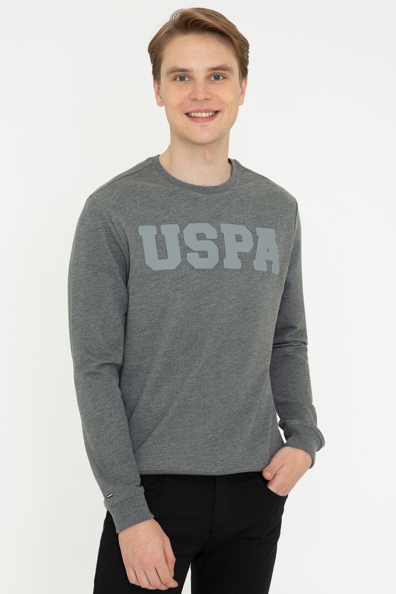 Erkek Antrasit Melanj Basic Sweatshirt