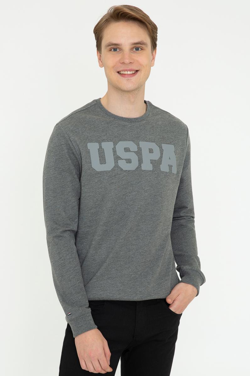 Erkek Antrasit Melanj Basic Sweatshirt