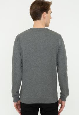 Erkek Antrasit Melanj Basic Sweatshirt - 50238100047