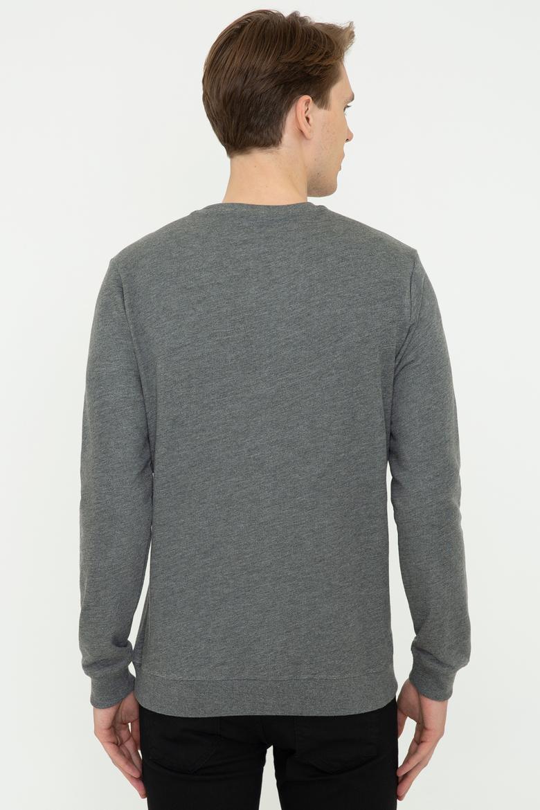 Erkek Antrasit Melanj Basic Sweatshirt - 50238100047