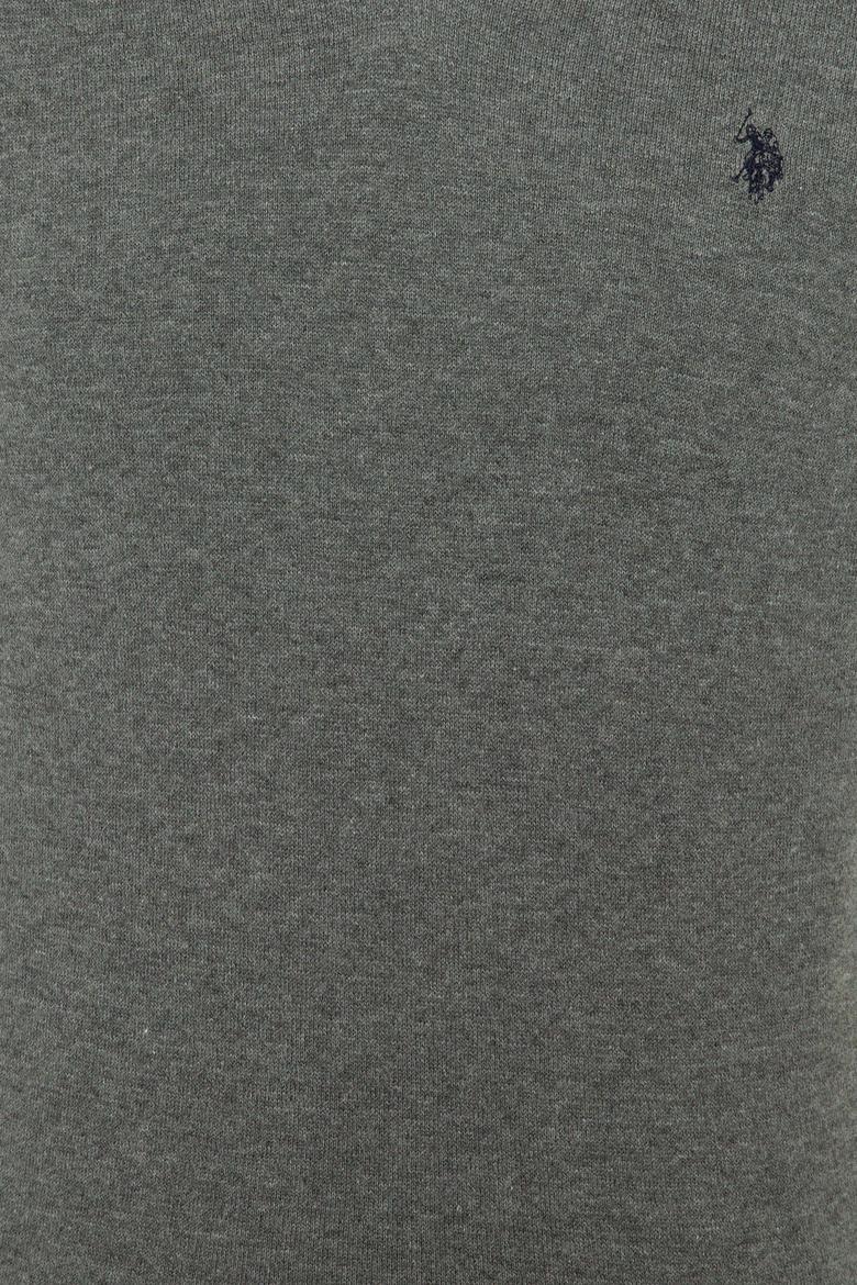 Erkek Gri Melanj V - Yaka Triko Kazak Basic - 50237037017