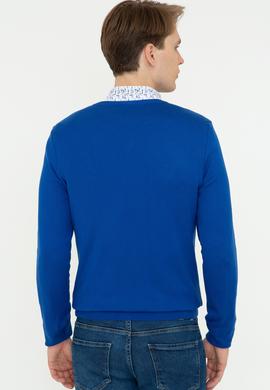 Erkek Saks V - Yaka Triko Kazak Basic - 50237037062