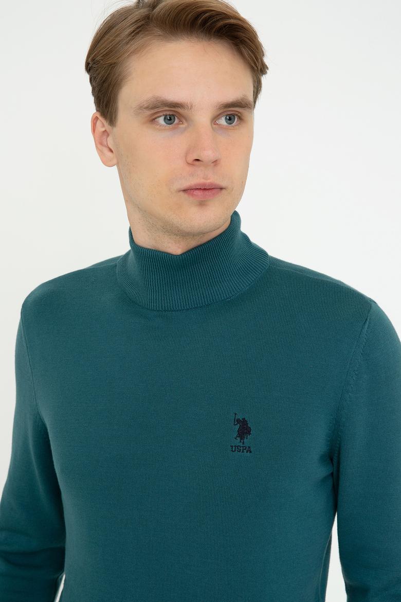 Erkek Petrol Basic Kazak - 50237006118