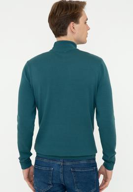 Erkek Petrol Basic Kazak - 50237006118